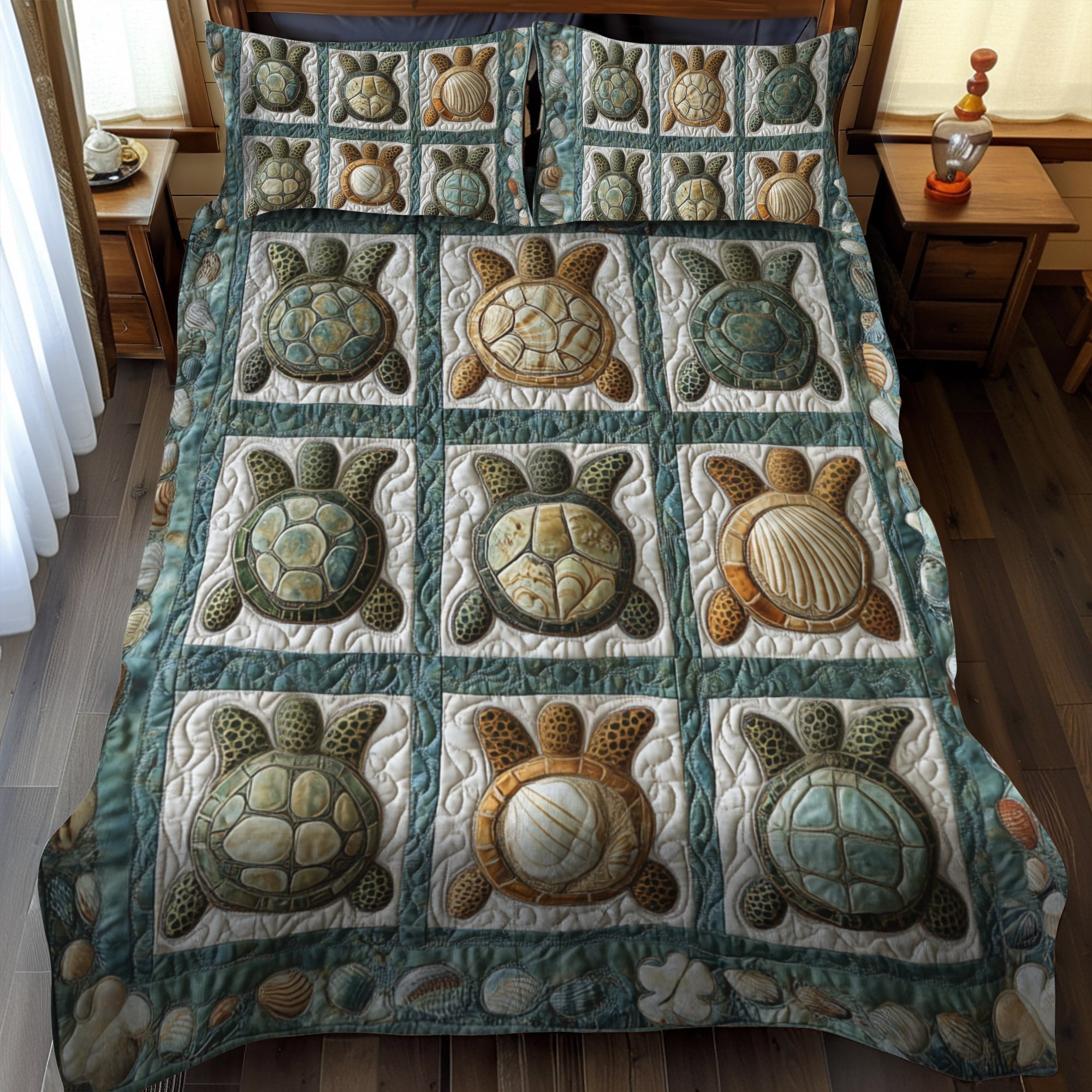 Set di Biancheria da Letto Trapuntata 3 Pezzi Avventura di Shellscape