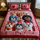 Set di Biancheria da Letto Trapuntata 3 Pezzi Paese delle Meraviglie di Shih di Tzu