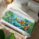 Koi Splendente Runner da Letto Trapuntato