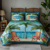 Shore Break 3-Piece Quilted Bedding Set NCU0VL2331