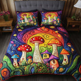 Set di Biancheria da Letto Trapuntata 3 Pezzi Shroomy Shelter