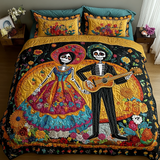 Set di Biancheria da Letto Trapuntata 3 Pezzi Danza del Teschio