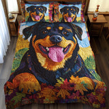 Set di Biancheria da Letto Trapuntata 3 Pezzi Cielo di Gazing di Rottweiler di Throw