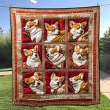 Corgi Assonnati Coperta Trapuntata