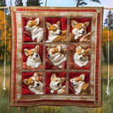 Corgi Assonnati Coperta Trapuntata