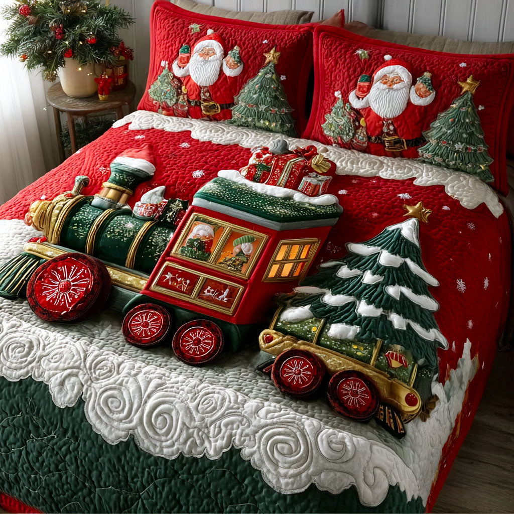Set di Biancheria da Letto Trapuntata 3 Pezzi Natale Polare di Express