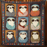 Patchwork di Bradipi Coperta Trapuntata