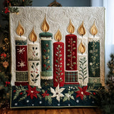 Candele di Bacche e Neve Coperta Trapuntata