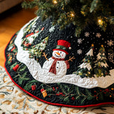 Serenata del Fiocco di Neve Copri Base per Albero di Natale Trapuntato