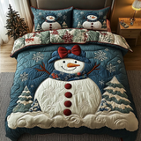 Set di Biancheria da Letto Trapuntata 3 Pezzi Gioia del Pupazzo di Neve