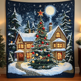 Delizia di Natale Innevato Coperta Trapuntata