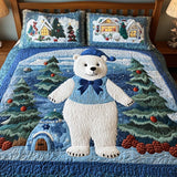 Set di Biancheria da Letto Trapuntata 3 Pezzi Delizia Innevata