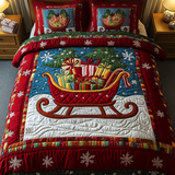 Set di Biancheria da Letto Trapuntata 3 Pezzi Regali Innevati