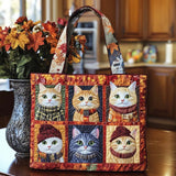 Gatto d'Autunno Borsa Tote Trapuntata