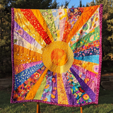 Fioritura Solare Coperta Trapuntata