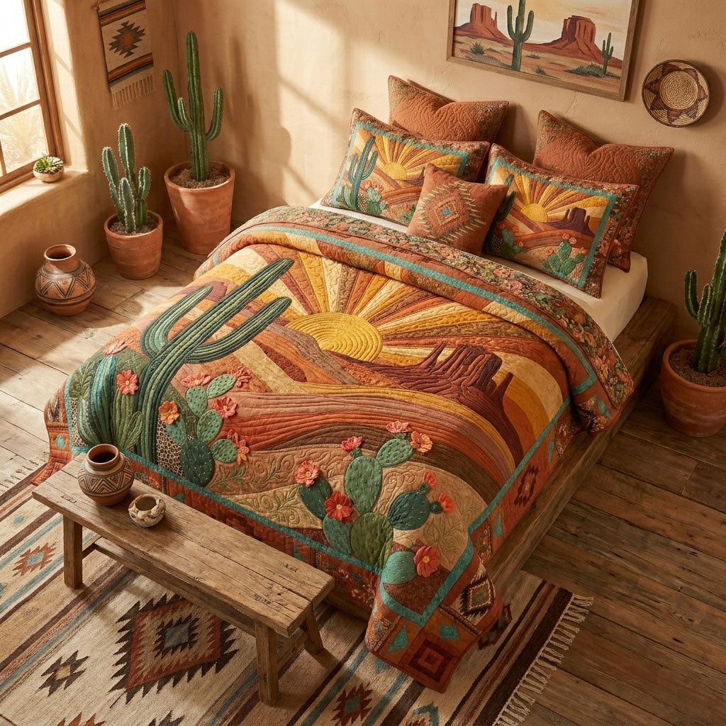 Set di Biancheria da Letto Trapuntata 3 Pezzi Serenità di Southwestern