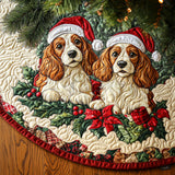 Felicita dello Spaniel Copri Base per Albero di Natale Trapuntato