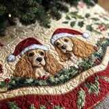 Affetto dello Spaniel Copri Base per Albero di Natale Trapuntato