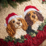 Compagno Spaniel Copri Base per Albero di Natale Trapuntato