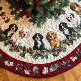 Bagliore dello Spaniel Copri Base per Albero di Natale Trapuntato