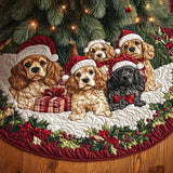 Prato dello Spaniel Copri Base per Albero di Natale Trapuntato