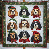 Notte Innevata dello Spaniel Coperta Trapuntata