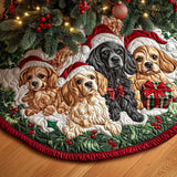 Sussurri dello Spaniel Copri Base per Albero di Natale Trapuntato