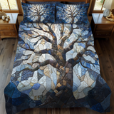 Set di Biancheria da Letto Trapuntata 3 Pezzi Albero di Spectrum