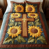 Set di Biancheria da Letto Trapuntata 3 Pezzi Spirito dei Girasoli