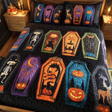 Set di Biancheria da Letto Trapuntata 3 Pezzi Spettrale Coffins