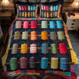 Set di Biancheria da Letto Trapuntata 3 Pezzi Spools del Colore