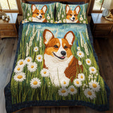 Set di Biancheria da Letto Trapuntata 3 Pezzi Gioia della Primavera del Corgi