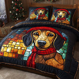 Set di Biancheria da Letto Trapuntata 3 Pezzi Bassotto di Stained di Glass