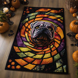 Bulldog a Spirale in Vetro Colorato Tappeto