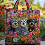 Cuccioli di Schnauzer Standard Borsa Tote Trapuntata