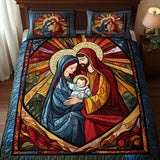 Set di Biancheria da Letto Trapuntata 3 Pezzi Stella di Bethlehem