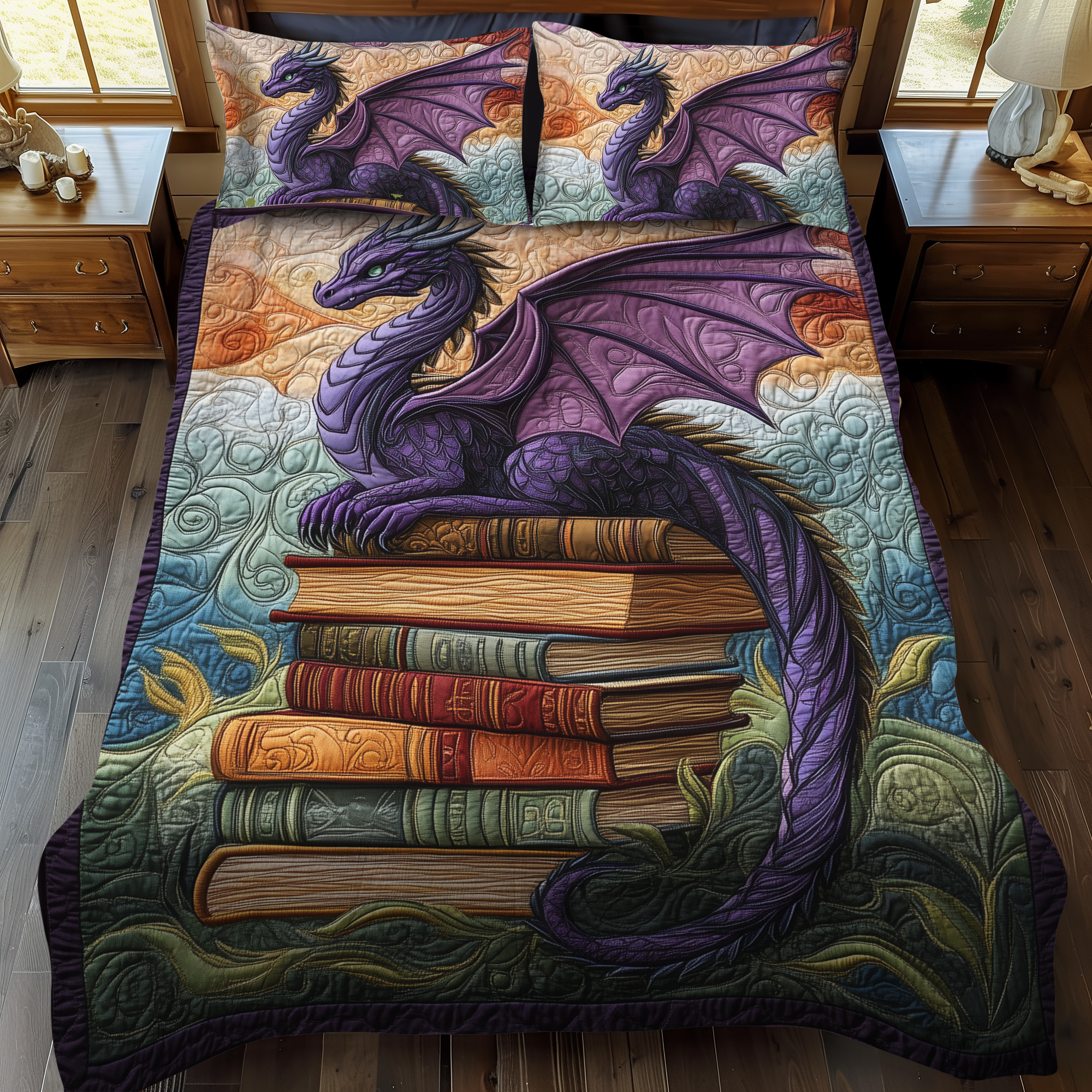 Set di Biancheria da Letto Trapuntata 3 Pezzi Squama di Starborn