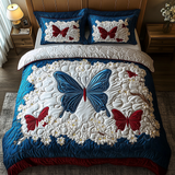 Set di Biancheria da Letto Trapuntata 3 Pezzi Farfalla Stellata