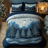 Set di Biancheria da Letto Trapuntata 3 Pezzi Foresta Stellata