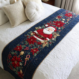 Babbo Natale Stellato Runner da Letto Trapuntato