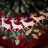 Starlit Stag Quilted Christmas Tree Skirt NCU0VH418