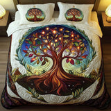 Set di Biancheria da Letto Trapuntata 3 Pezzi Chioma Stellata