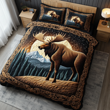 Set di Biancheria da Letto Trapuntata 3 Pezzi Alce Stellato