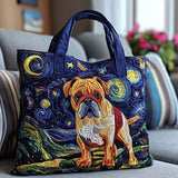 Cane nella Notte Stellata Borsa Tote Trapuntata