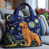 Cane nella Notte Stellata Borsa Tote Trapuntata