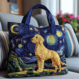Cane nella Notte Stellata Borsa Tote Trapuntata