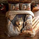 Stone Wolf 3-Piece Quilted Bedding Set NCU0TV1384