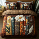 Set di Biancheria da Letto Trapuntata 3 Pezzi Storia Fioritura