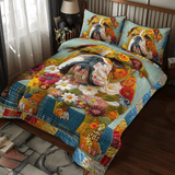 Sturdy Bulldog Strenght 3-Piece Quilted Bedding Set NCU0DV1678