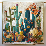 Schizzi di Piante Grasse Coperta Trapuntata